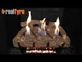 Real Fyre 30" Golden Oak Designer Ventless Natural Gas Logs Set with Safety Pilot Kit