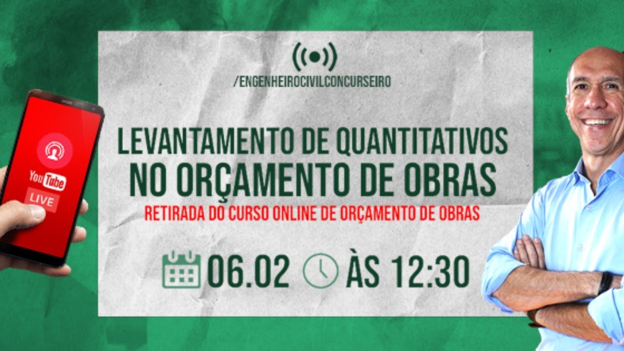 AULA AO VIVO || Levantamento de Quantitativos no Orçamento de Obra