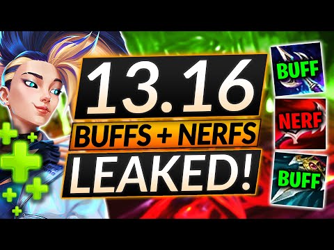 NEW PATCH 13.16 - LEAKED CHAMPION BUFFS and NERFS (Item Changes!) - LoL Meta Guide