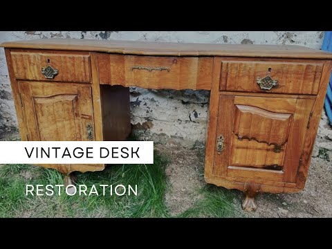 Neglected Vintage Desk gets a beautiful RESTORATION.