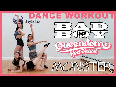 Red Velvet - Queendom, Bad Boy, Monster | 10 Min K-Pop Dance Cardio Workout (Beg Level)
