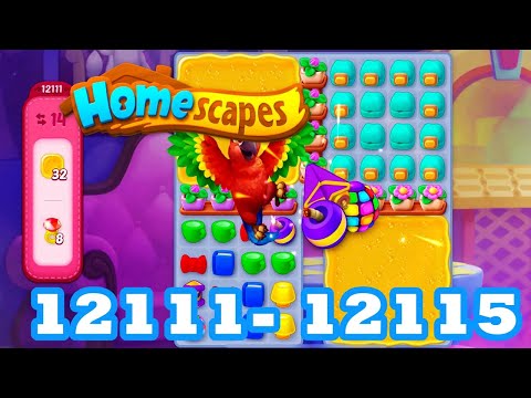 Homescapes Level 12111 - 12115 HD 3 - match puzzle Gameplay | android | IOS | 12112 | 12113 | 12114