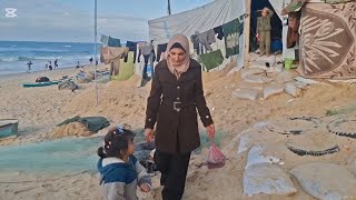 من داخل خيمتنا نحكي واقعنا… يوم جديد من الصمود في غزة