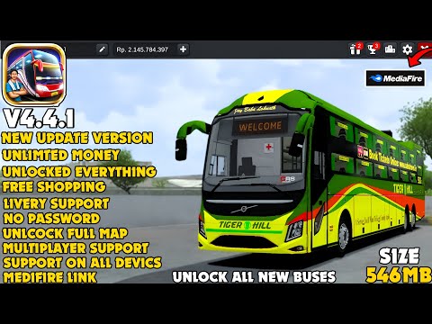 🔥 Bus Simulator Indonesia MOD APK v4.4.1 | Unlimited Money | Unlock All Bus, Driver & Maps | BUSSID