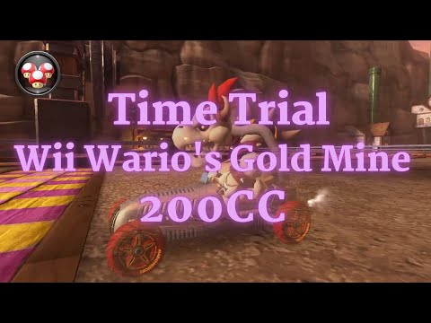 MK8DX Time Trial Wii Wario's Gold Mine 200cc (+ 8 seconds Top 10 World Records)