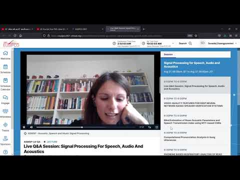 Live Q&A Session  Signal Processing for Speech, Audio and Acoustics   EUSIPCO 2021