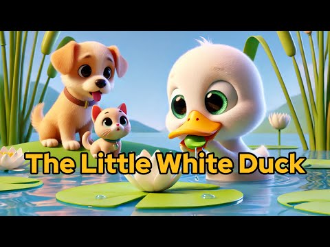The Little White Duck | Sing Along with Cute Puppy & Kitten | Most Popular English Nursery Rhymes