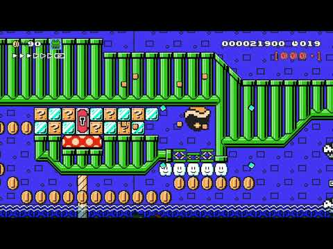 Run around the sewer!　Frog run by ばんこう 🍄 Super Mario Maker 2 #ain 😶 No Commentary