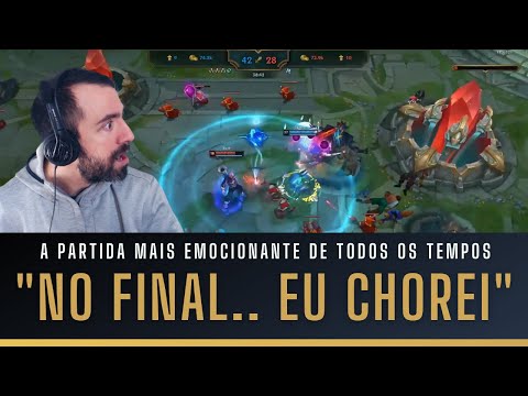 "NO FINAL.. EU CHOREI" A PARTIDA DE LOL MAIS EMOCIONANTE DE TODOS OS TEMPOS