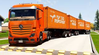Truck vs Speed bumps | BeamNG Drive