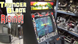 Sega Thunder Blade  "Economy Upright" Arcade Cabinet... NOT An Arcade1UP Made Of Cardboard!