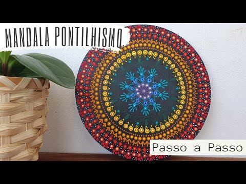 Como Pintar Mandala de Pontilhismo Passo a Passo- Pri Ori Art