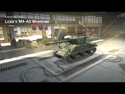 WOT Blitz loza's M4-A2 Sherman COMBINED 215 parts of certificate and play for the first