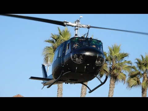 UH-1H HUEY Chopper Chick Start-Up, Takeoff & Fly-by CARS N’ COPTERS Huntington Beach, CA 2024 N431ZH