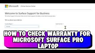 How To Check Your Surface Pro Warranty Fast!