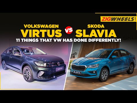 VW Virtus vs Skoda Slavia: 11 Things That They Do Differently! | Same or Not? | ZigWheels.com