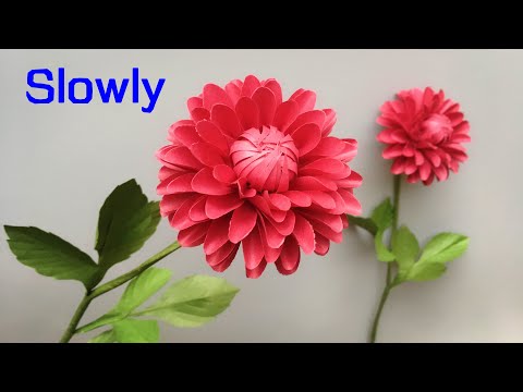 ABC TV | How To Make Dahlia Paper Flower With Shape Punch (Slowly)- Craft Tutorial