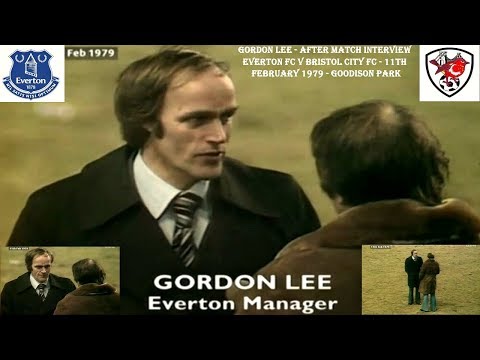 GORDON LEE – EVERTON MANAGER – AFTER MATCH INTERVIEW – EVERTON V BRISTOL CITY –FEBRUARY 1979