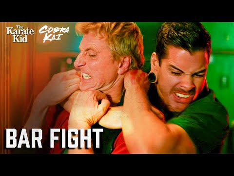 Johnny Lawrence Gets Into a Bar Fight | Cobra Kai (William Zabka, Ron Thomas)
