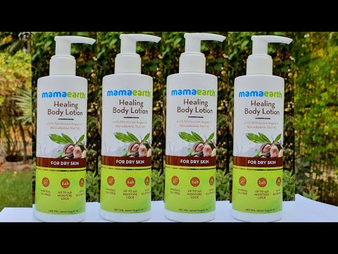 Mamaearth healing body lotion for dry skin review | chemical free body lotion for WINTERS | RARA | Video