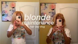VLOG ★ at - home blonde maintenance + wash day