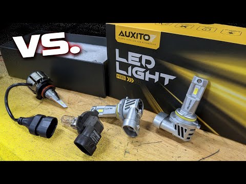 Best LED headlights yet? Auxito vs. Sealight vs. stock halogen 9005/9006