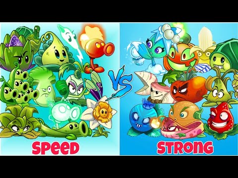 Team SPEED vs STRONG Plants - Who Will Win? - PvZ 2 Team Plant Vs Team Plant