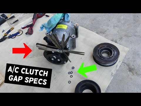 WHAT AC A/C COMPRESSOR CLUTCH GAP SHOULD BE SET AT