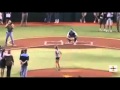 Deployed Soldier Dad Makes Surprise Return Disguised As Catcher While Daughter Throws First Pitch