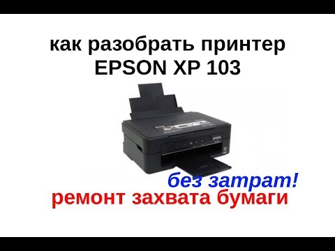 Как разобрать принтер (МФУ) Epson XP 103, не захватывает бумагу