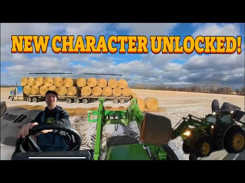 Farm Life With Max — Loading Hay & Straw Bales!