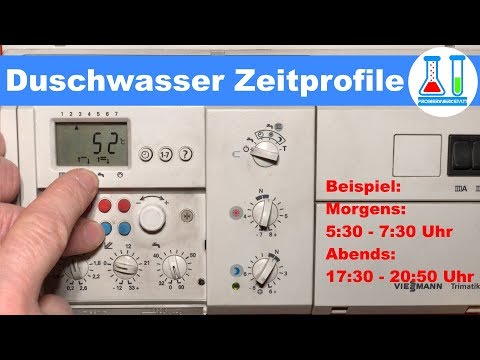 Duschwasser nur Morgens und Abends aufwärmen - Viessmann Heizung Brauchwasser Zeitprofile