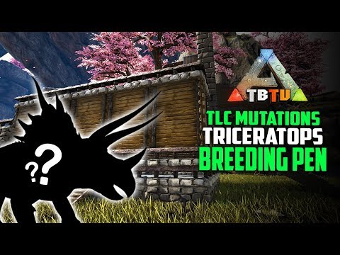 NEW TLC TRICERATOPS MUTATIONS + BREEDING PEN! Ark Survival Evolved