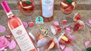 Copas de gelatina Vino Stella Rosa 🍾🥂🍷 / Dia de San Valentin/ Dia del Amor y Amistad 🍒🍑😍💋