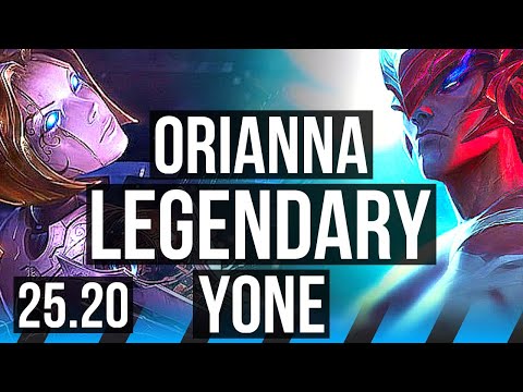 ORIANNA vs YONE (MID) | 9/0/6, Quadra, Legendary, Rank 13 Ori | KR Challenger | 25.20