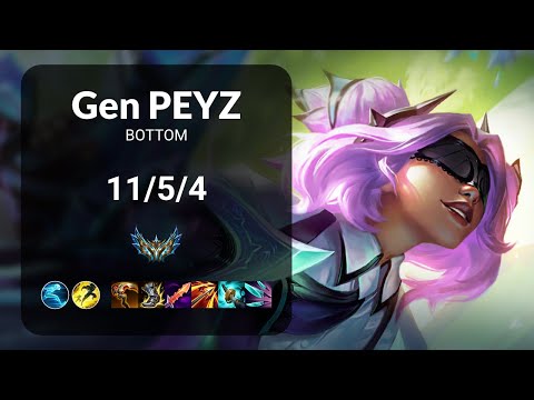 Gen Peyz Zeri vs Aphelios BOTTOM - KR CHALLENGER Patch 13.20