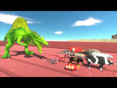 Escape from ACID SPINOSAURUS - Animal Revolt Battle Simulator