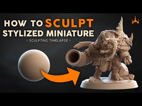 Miniature Timelapse - Sculpting Stylized Miniature Zbrush 2022