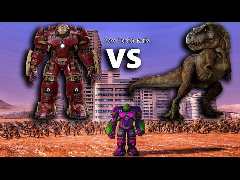 HULKBUSTER vs 10,000 T-REX / UEBS