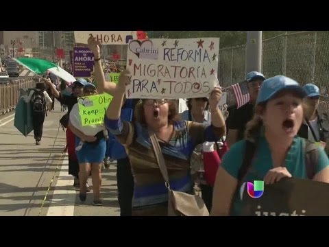 Nueva York también marchó por la reforma - Noticiero Univisión