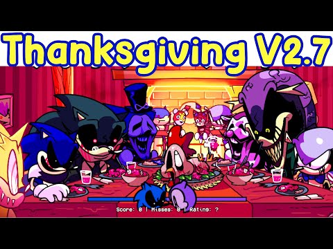 Friday Night Funkin': D-Side & EXE Thanksgiving Dinner + Cutscene [D-Side V2.7 Update] FNF Mod