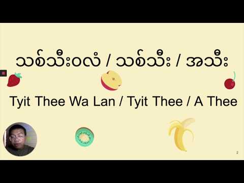 Learn Burmese with Hein, Fruits
