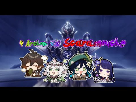 [Genshin Impact] 4 Archons vs Scaramouche Weekly Boss Fight