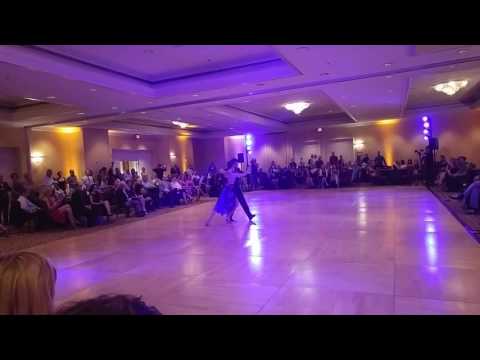  Adrian Veredice  and  Alejandra Hobert  are  dancing  at  New Orleans Tango Festival  in  2016