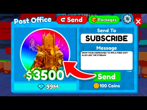 ???? TITAN GIVEAWAYS IN TOILET TOWER DEFENSE! (Roblox Live)