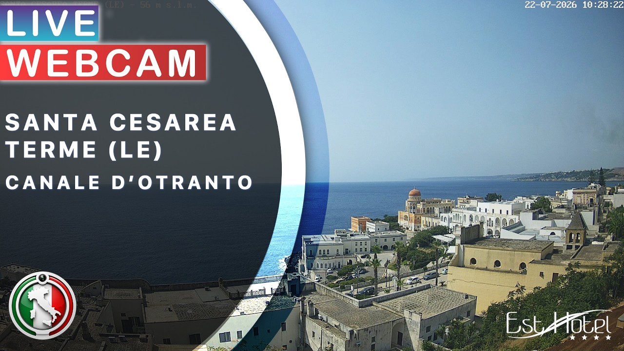 Live webcam view of Santa Cesarea Terme Coastal Panorama