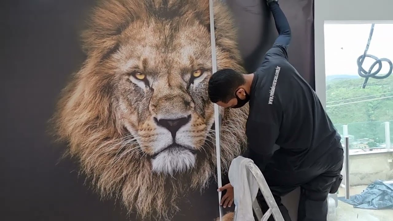 Watch Now Papel de Parede Auto Colante Leão Rei da Decoração 🦁 Papel de Parede Auto Colante Leão Rei da Decoração 🦁