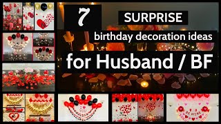 7 Surprise birthday decoration ideas for husband / boyfriend - Party Decorations.