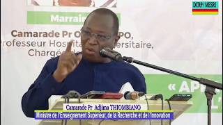 Étudier à l'étranger : "on n'empêche personne de sortir "-Pr Adjma THIMBIANO