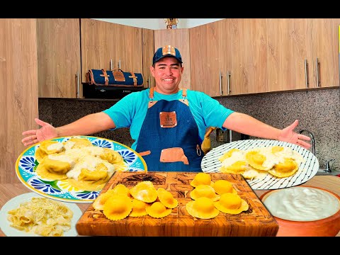 ✅️Receta de SORRENTINOS rellenos de JAMÓN Y  QUESO fácil y rápido 👌🍝